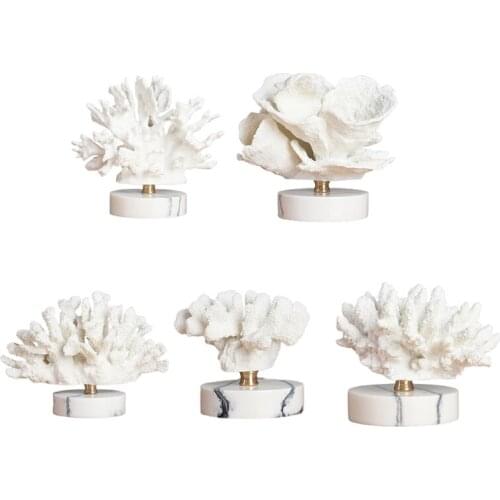 Coral Furnishing Resin Simulation Crafts Modern White Living Room Countertops Exquisite Home Decoration Wedding Gift