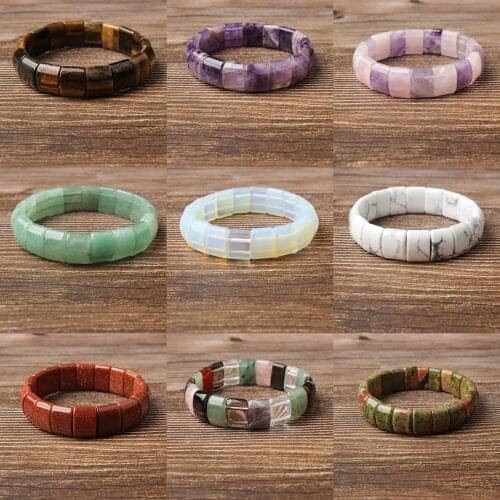 LanLi 10x12mm natural jewelry multicolor natural stones loose beads Bracelet Charms Yoga men and Women meditation amulet