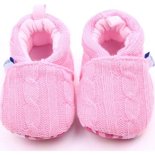 Newborn Baby Crib Shoes for Girl Infant Boy Kintted Slip-on Loafers Toddler Crochet Home Footwear 1 Year Old First Birthday Gift