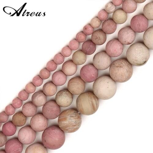 Mahogany Grain 4-10mm Matte Fashion Atreus New Natural Stone Round Beads For Jewelry Making Suitable For Men Or Women