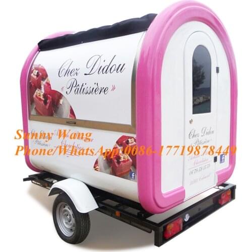 Mobile food cart food trailer food containers snack machines van with logo customized