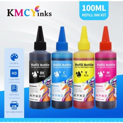 KMCYinks 650xl 100ml Bottle Ink Kit for HP650 xl Deskjet 1015 1515 2515 2545 2645 3515 3545 4515 4645 Refillable Inkjet Printer