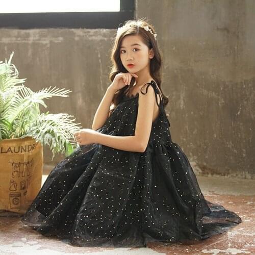 Teenager Girls Summer Dress 2020 New Ball Gown Black Teenage Kids Dresses For Girls Party Evening Princess Dress Girl Baby Cute