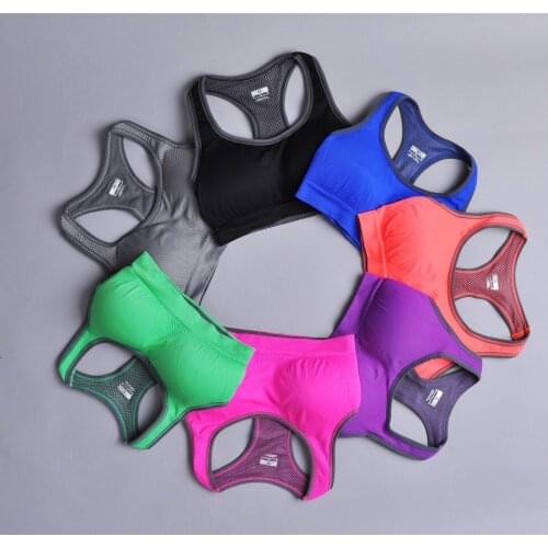 New Arrive Sport Bra Girls Women Fitness Push Up Padded High Support Sport Top Professional Shakeproof Underwear Brassiere