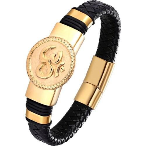 New Charm Women Yoga Bracelets Men Multi-layer Leather Rope Chain Bracelet Stainless Steel Rope Chain Bangles Summer Style