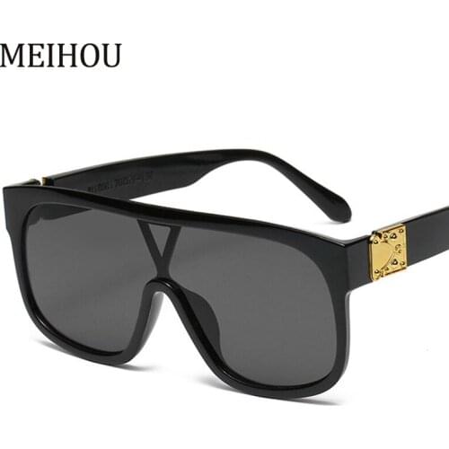 Oversized Fashion Pilot Sunglasses Women Trendy Black Luxury Brand Flat Top Gradient Shades Glasses Sun Glasses Female Oculos
