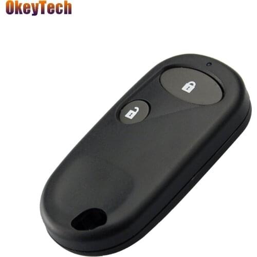 OkeyTech for Honda Civic Jazz Cobra 2 Button Keyless Entry Remote Car Key Shell Replacement Car Key Auto Cover Case Fob No Chip