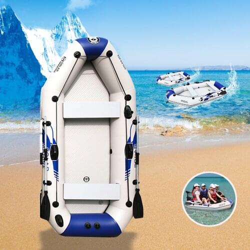 Wholesale 3 Person Kayak Inflatable Boat Canoe Raft Dinghy With Air Mat Bottom Free Accessories For Water Entertainment