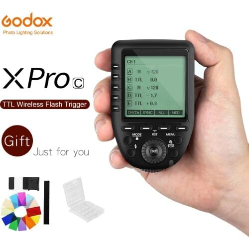 Godox XPro-C Flash Trigger Transmitter with E-TTL II 2.4G Wireless X System HSS LCD Screen for Canon DSLR Camera