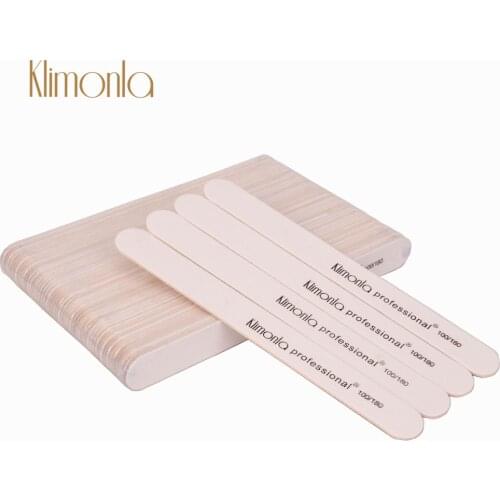 100Pcs/Lot White Nail Files 100/180 Grit Sandpaper Strong Thick Double-Sides Block Buffing Sanding Manicure Tools Accessories