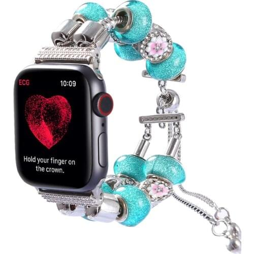 It is suitable for apple Watch 3rd and 4th generation DIY glass beaded bracelet accessories watchband