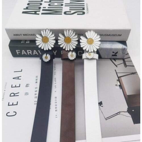 Adults Adjustable All-Match Belt PU ladies belt alloy smooth buckle fashion simple and versatile decorative belt high quality