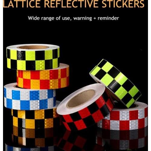 Lattice Reflective Strip Self Adhesive Reflective Shining Reflective Tape Car Sticker for Car Traffic Safety Warning Accessories