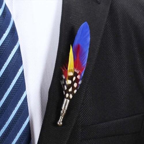 1 pcs Business Casual Pins Brooches Size 10 cm High-end Black Feather Brooch Mens Jewelry Accessory Lapel Pin Dad Boyriend Gift