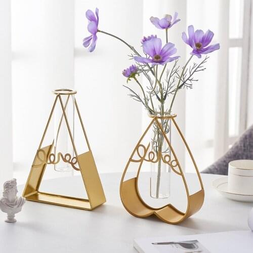 Family Flower Rack Bottle Ornament Minimalism Nordic Flower Stand Iron Frame Vase Christmas Decoration Pot Holder Home Decor