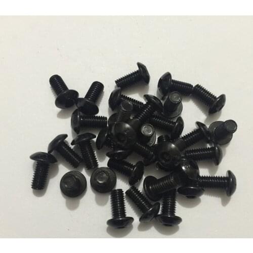 100PCS M5 series 10.9 round head hex socket screws M5*6/8/10/12-50 mm the mushroom head hex socket screws