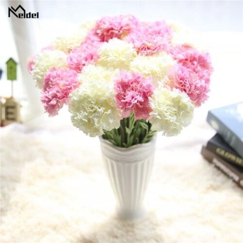YO CHO Wedding Bouquet Artificial Carnation Flowers Bridesmaid Holding Bouquet Wedding Accessories DIY Home Party Decoration