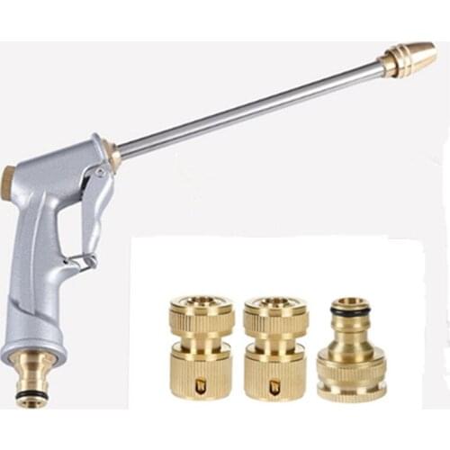 Water Gun With 3pcs Quick Connector Car Washer Water Jet Garden Hose Wand Nozzle Sprayer Watering Spray Sprinkler Cleaning Tool