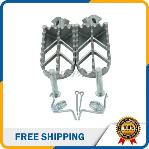 High Quality Stainless Steel Motorcycle Accessories Motorcycle Pedals Footrests For 50cc-250cc Motocross Dirt Bike Free Shipping