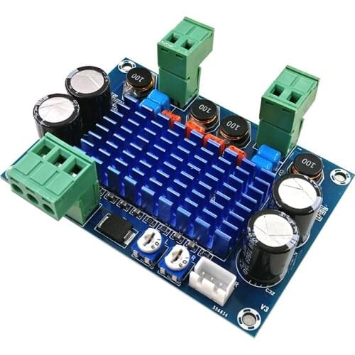 XH-M572 TPA3116D2 2 X 120W chassis dedicated plug-in 5V - 24V - 28V output high power digital HIFI amplifier board