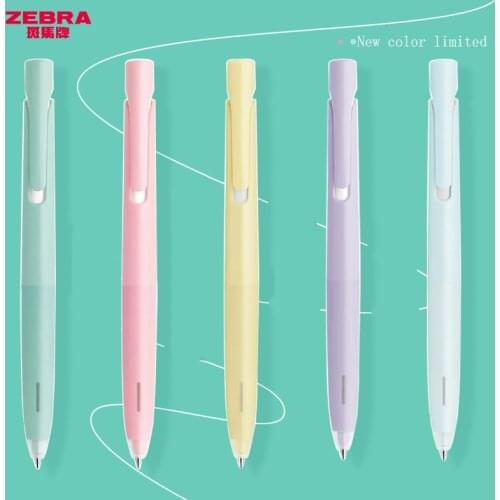 Japan ZEBRA Blen Macaron Gel Gel Pen JJZ66 Refill Quick-drying Low Center of Gravity Press Type Black Pen 0.5 Student Supplies