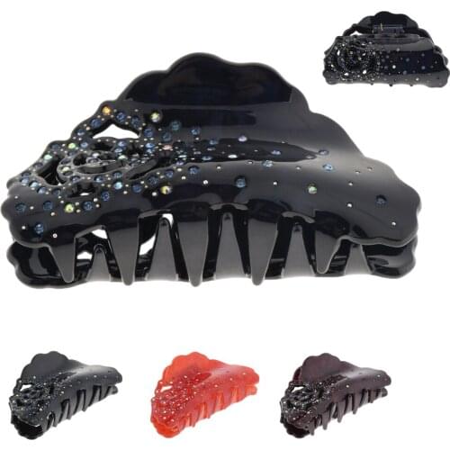 Womens Large Rhinestone Hair Claw Clamps Clips Grips Hair Styling Accessory