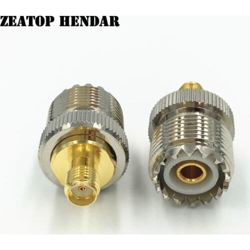 5Pcs Brass SMA Female Jack to UHF Female SO239 SO-239 Jumper Plug RF Coaxial Adapter Straight Connector PL-259