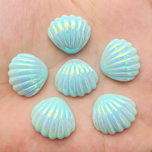 50pcs 20mm Resin Shell Flatback Cabochon Home decorate Earring Pendents Decoration Resin Crafts -E953*5