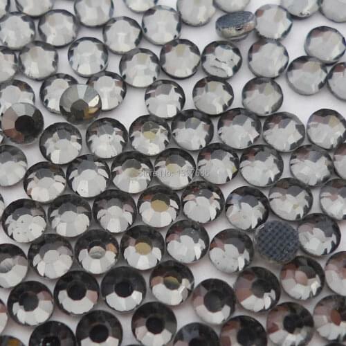 AAA+ SS6~SS30 Black Diamond DMC Hot Fix Crystal Rhinestones flatback Iron-on loose nail hat garment phone decorations