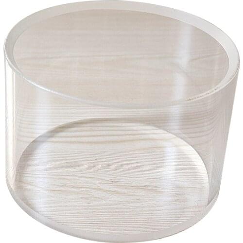 6x4 Inch Acrylic Drum Shell Drum Body 6 Inch Diameter 4 Inch Depth Undrill No Holes with 45 Degree Bearing Edge