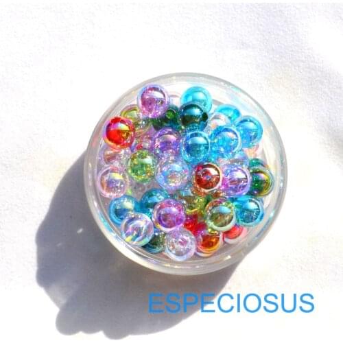 DIY Accessory Mix Color Shining Acrylic Beads Handcraft Department 8MM Round Shape Shivering Bead Plated Jewelry Fittings 100PCS