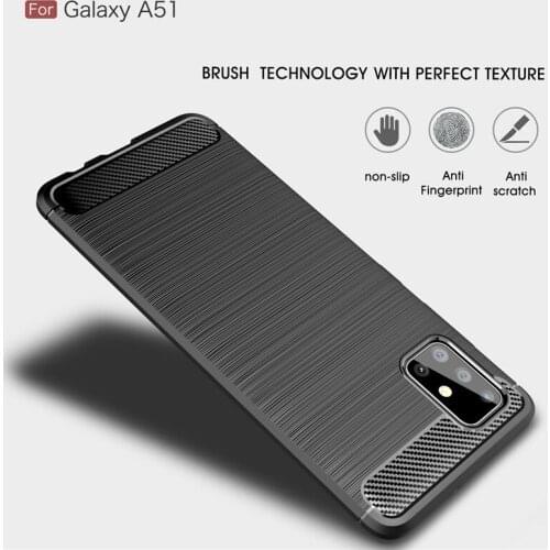 For Samsung Galaxy A01 A11 A21 A31 A41 Case Carbon Fiber Silicon Protective Cover For Galaxy A51 A71 5G A81 A91 Phone Cases