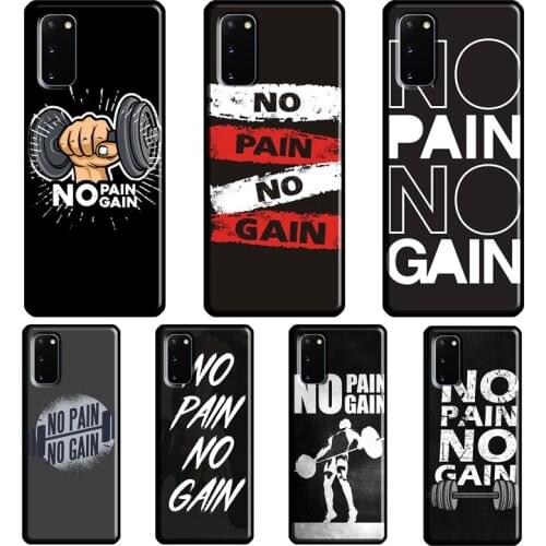 No Pain No Gain Gym Case For Samsung Galaxy S10 S9 S8 Note 10 Plus Note 20 Ultra S20 FE S21 Ultra Phone Cover