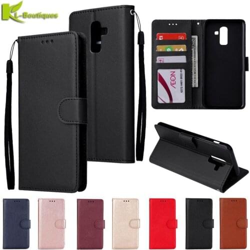 For Samsung Galaxy J8 2018 Leather Case on for Samsung J 8 J8 2018 J810F Cover Classic Style Flip Wallet Phone Cases Women Men
