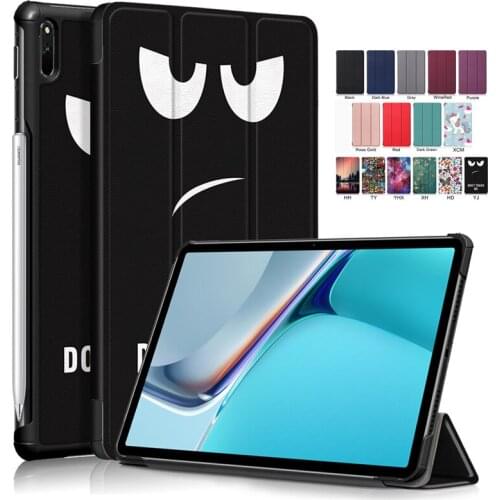 Painted for Huawei MatePad 11 case 2021 with pencil case Tri-fold stand tablet case smart Magnetic shell for Huawei Mate Pad 11