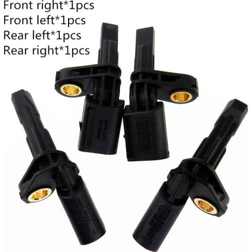 4Pcs Car 4WD Front Rear Left Right ABS Wheel Speed Sensor Black for TT A3 Golf Paasat Tiguan Bora Yeti Seat Alhambra WHT003856