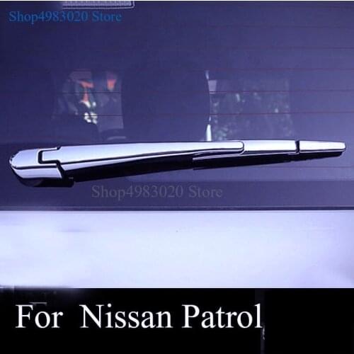 For NIssan Patrol Armada Y62 2017 2018 ABS Plastic Chrome car rear Wiper strip Cover Trim car styling Accessories 4pcs
