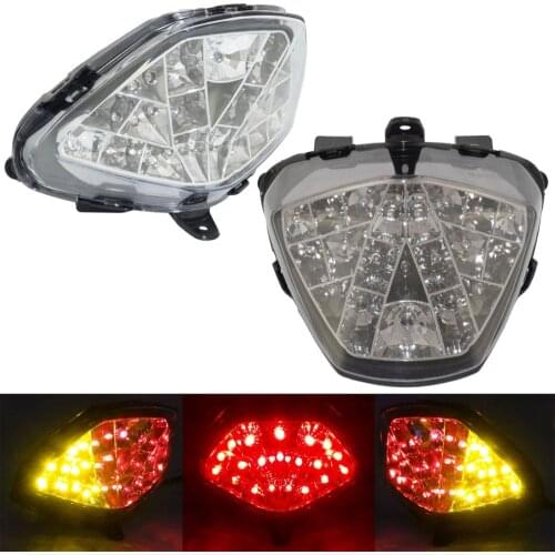 E-Mark Chrome Led Integrated Blinker Taillight Rear Tail Brake Turn Signals Light For HONDA CBR 250 R CBR250R MC41 2011-2016
