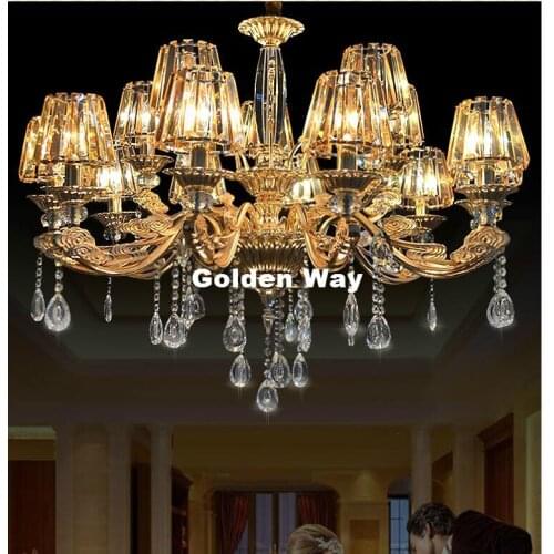 European Golden Modern Crystal Chandeliers E14 Modern Chandelier Home Decora Living Lighting Lustres De Sala,Lustre De Cristals