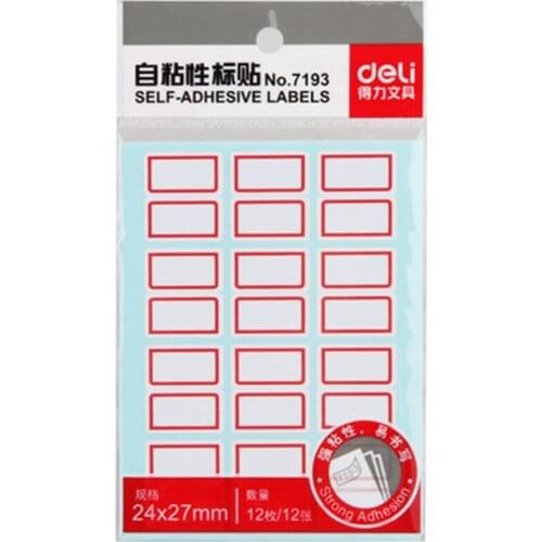 DL7193 labelled sticker Self stickiness label paper 24 x 27mm Teaching equipment student stationery Exquisite office supplier