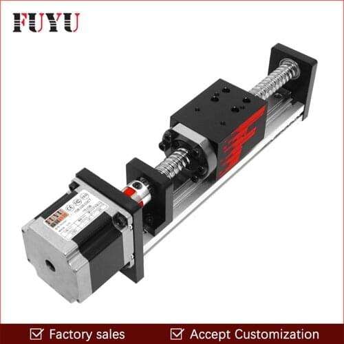 Free Shipping 100~1000mm stroke CNC Linear Rail Kit Motorized Stepper Motor Linear Guide Motion Actuator System Parts