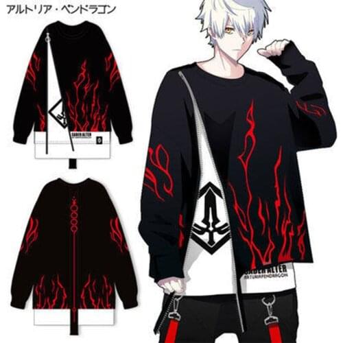 Anime Fate/stay night Saber Alter Cosplay Costume Fate fgo T-shirt Fake two pieces Long Sleeve Hoodie & Short Sleeve Tops suits