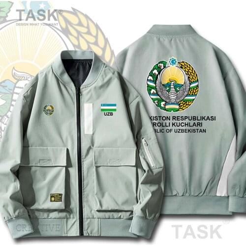 Bomber Military Biker Jacket Army Uzbekistan Uzbekistani UZB O'zbekiston Uzbekistan Uzbekistani Men Printed Pilot Bomber Jacket