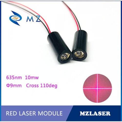 Cross Line laser module 635nm10mw Red Cross divergent angle 110 degrees APC drive industrial laser module