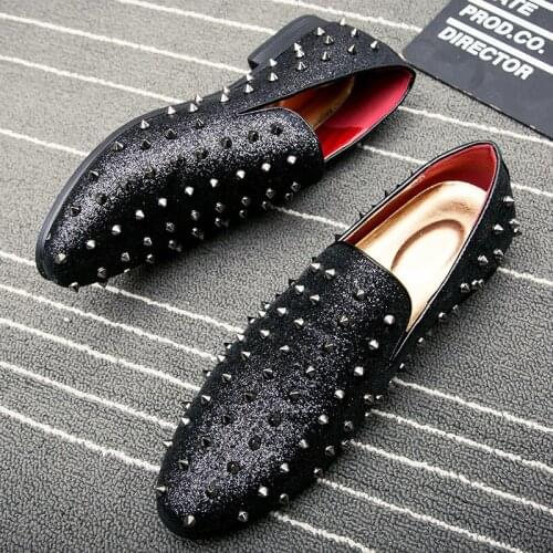 Mens Casual Leather Shoes Nightclub Wear Orange Face Brand Designer Mens Shoes Comfortable and Fashionable Leather Shoes Men