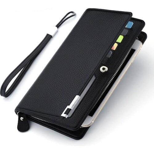 Mens Clutch Purse Business Long Multi-function Large Capacity Multi-card Position Zipper Wallets Clutch HandBag