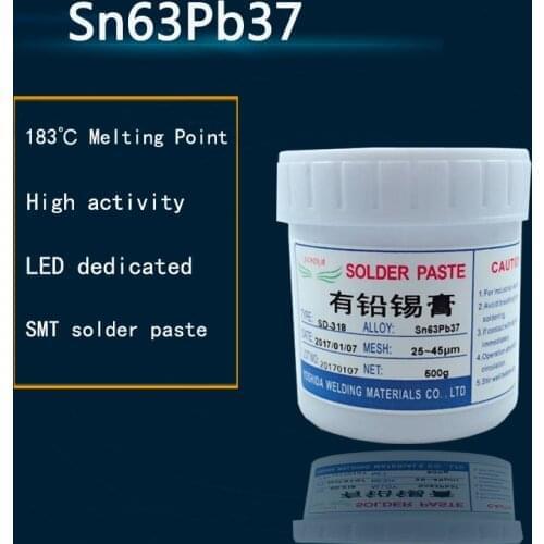 Low temperature No-clean SMT Lead-bearing LED SMT Solder Paste BGA Solder Flux Sn63Pb37 500g