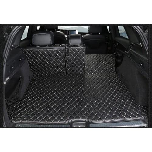 Brand New For Mercedes Ben GLC260 5PCS Car 3D Trunk Mat Carpet Inside Mats PU Leather Pad Auto Accessories