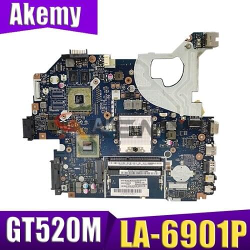 P5WE0 LA-6901P motherboard For Acer 5750 5750G 5755 laptop motherboard HM65 GT520M 1gb original Test motherboard