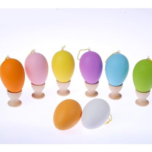7cm plastic Easter paniting eggs decoration DIY hand-painted colorful egg model childrens toys Creative Painting